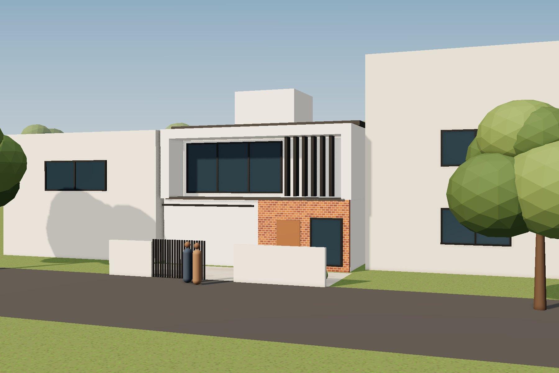 3D concept view of a 10 marla modern home